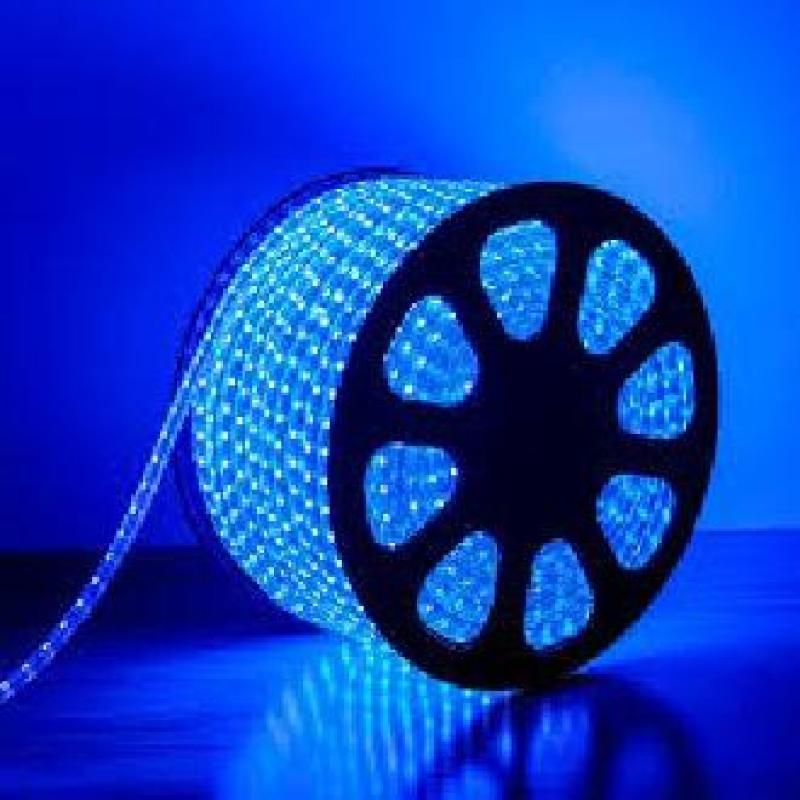 Bộ 20m đèn Led dây 5050/220V màu xanh dương + 1 đầu nối dây nguồn
