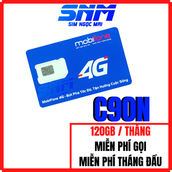 [HCM](FREESHIP) Sim 4G Mobifone C90N 4GB/NGÀY - 120GB DATA TỐC ĐỘ CAO - MIỄN PHÍ GỌI - SIM NGỌC MAI
