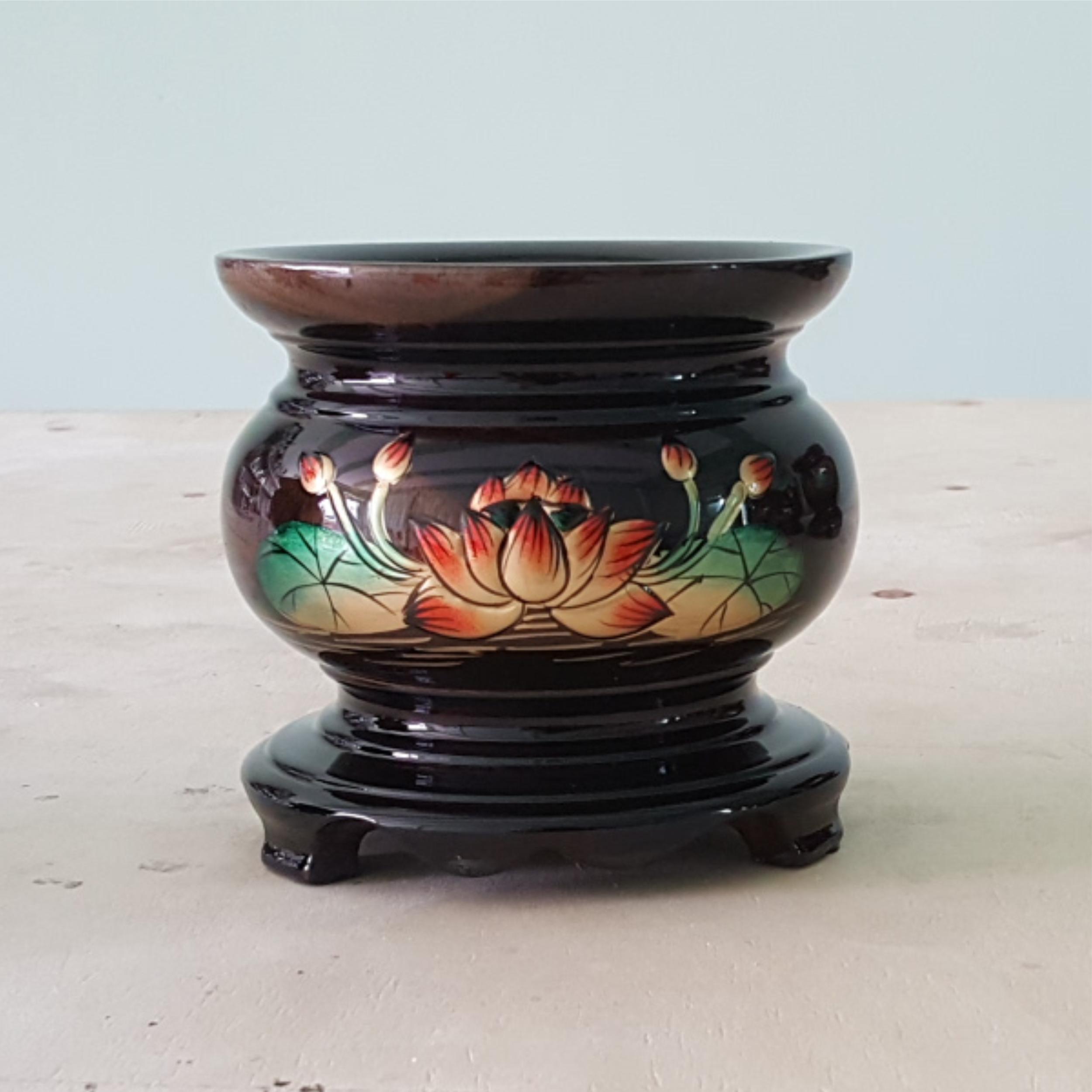 Lư hương bằng gỗ 16cm