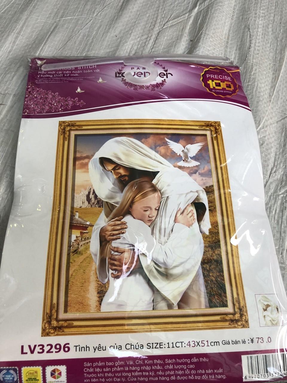 Tranh thêu tình yêu của chúa_43*51 cm