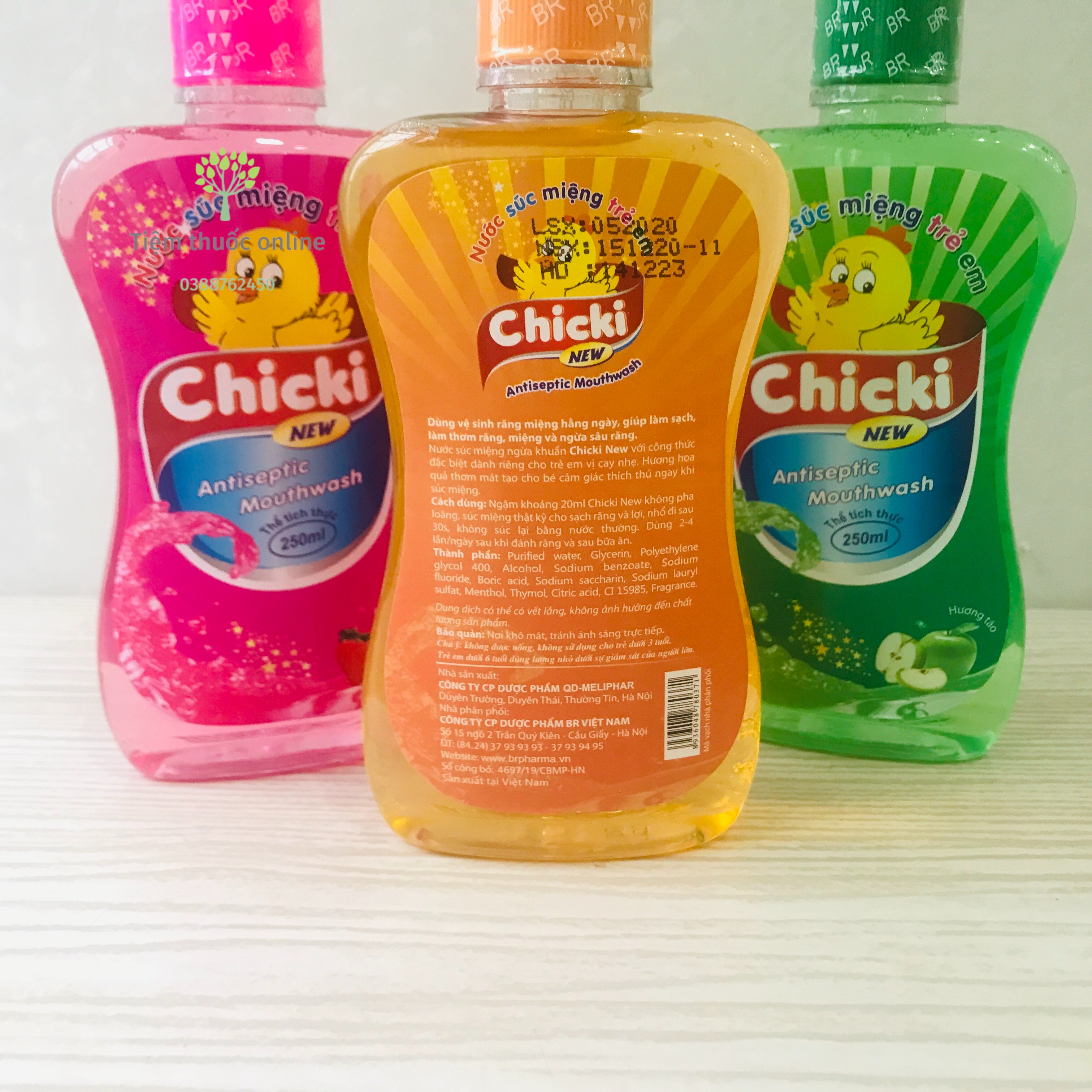 Nước súc miệng Chicki chai 250ml
