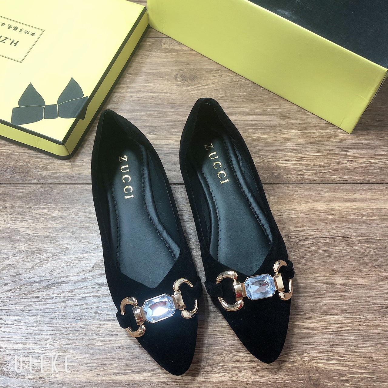 Giày búp bê nữ khóa đá ngang êm chân mã K63