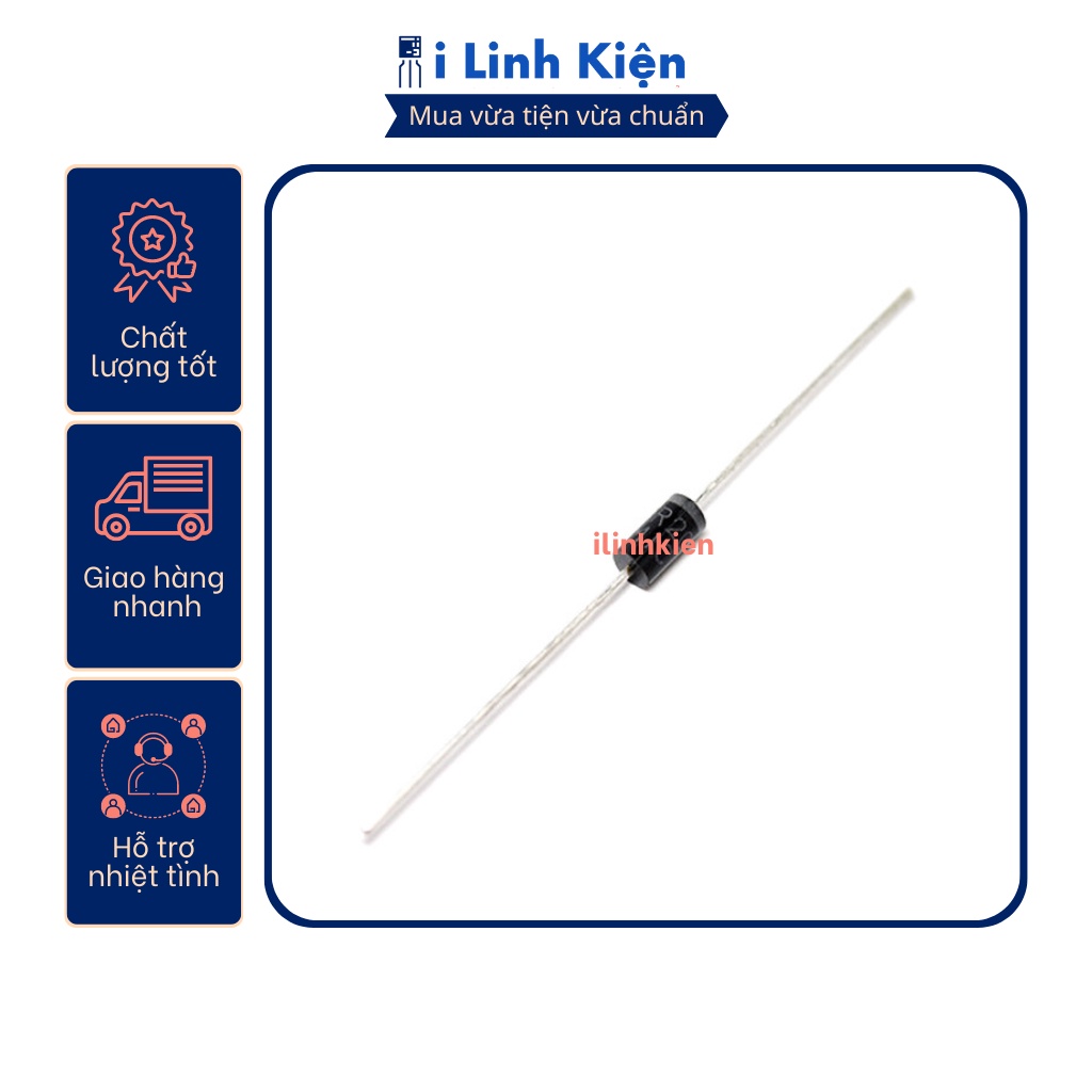 HER207 Diode xung 2A 1000V DIP đóng dây loại tốt (10 chiếc)