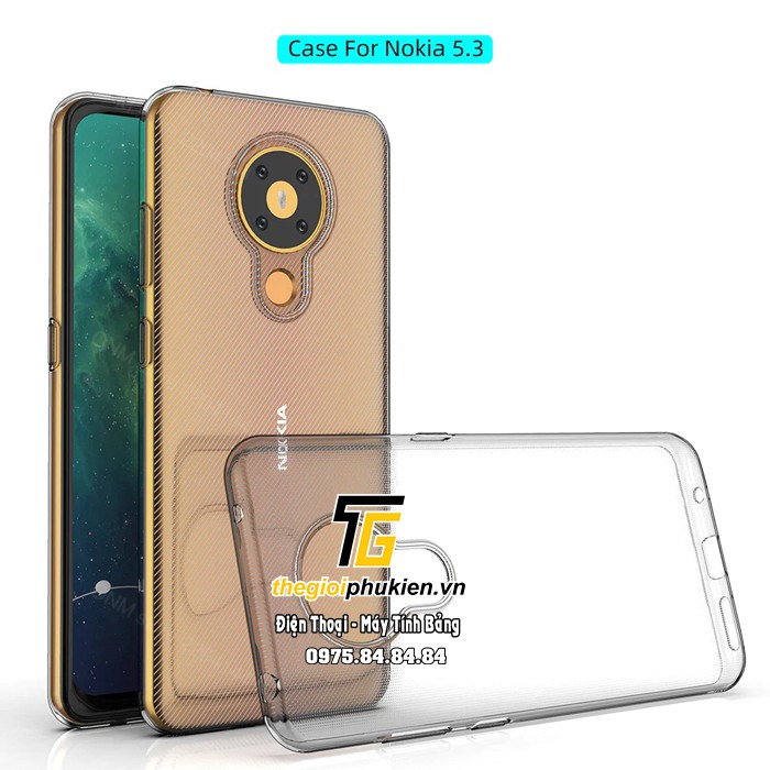 Ốp lưng Nokia 5.3 Silicon dẻo trong suốt