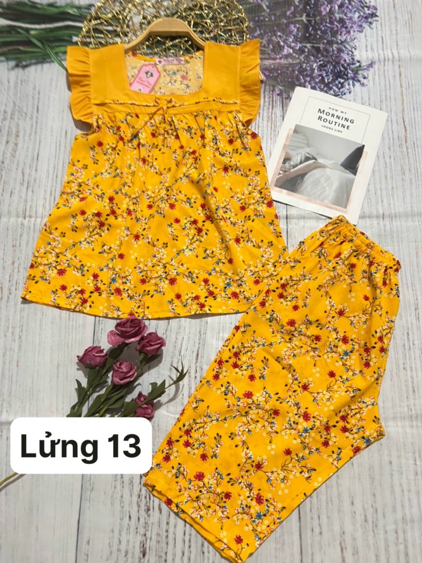 [ HIEN HOANG STORE , HCM  ] Bộ mặc nhà Quần lửng tay cánh tiên , đồ bộ  nữ, đồ bộ lụa hàn cao cấp, đồ bộ lụa