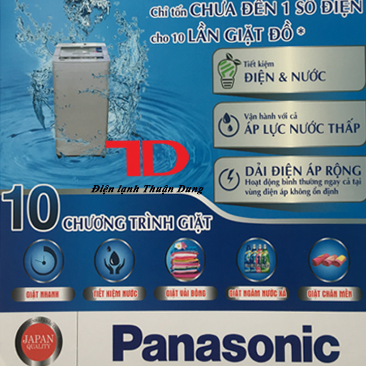 Miếng dán máy giặt PANASONIC, tem dán trang trí máy giặt PANASONIC mẫu 4