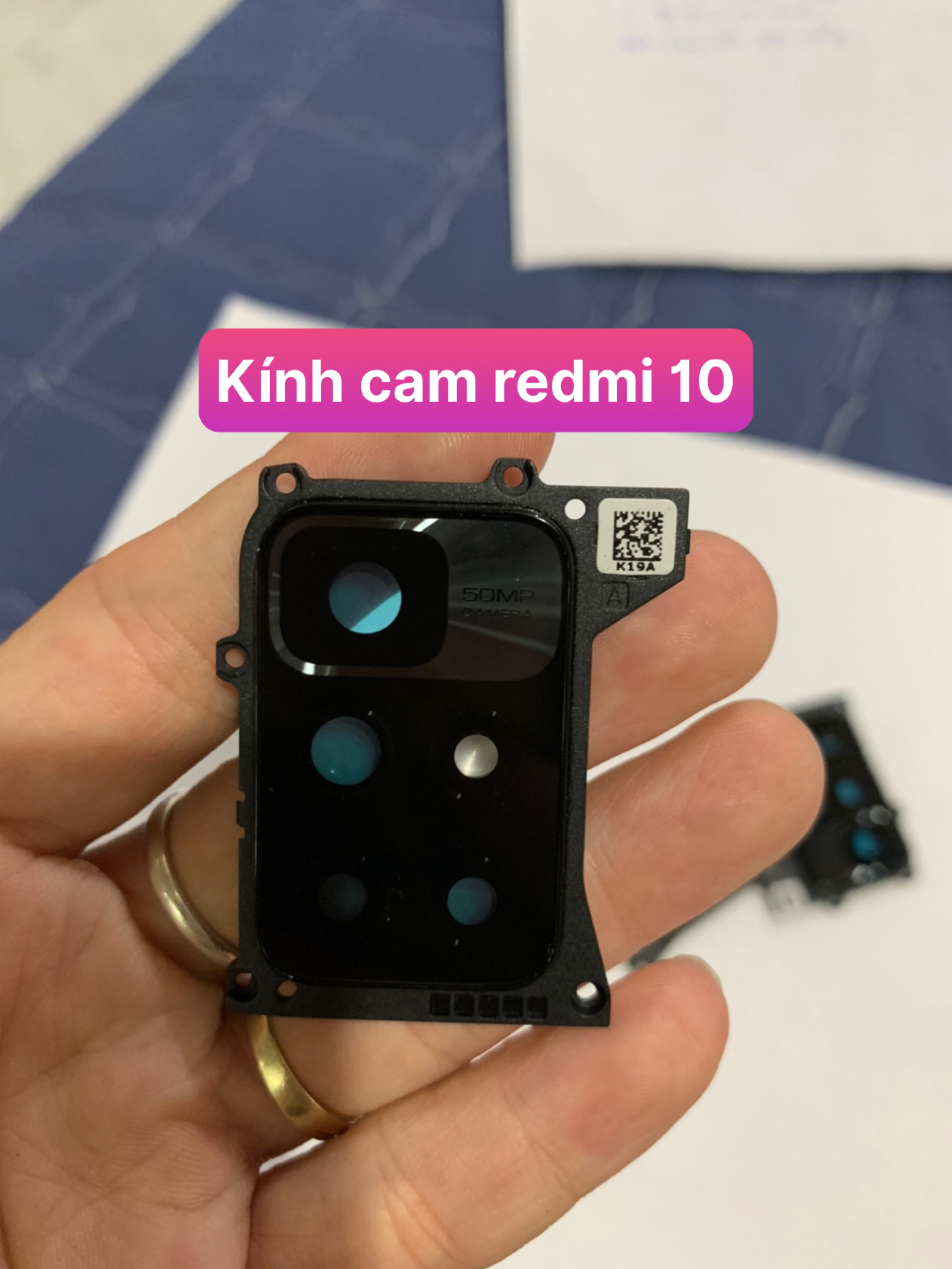 Cụm kính camera liền vành xiaomi redmi 10
