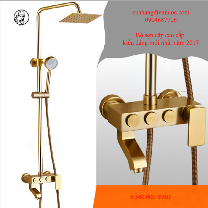 Sen tắm, Sen Cây Nóng Lạnh Cao Cấp SC 05 (vàng ánh kim)