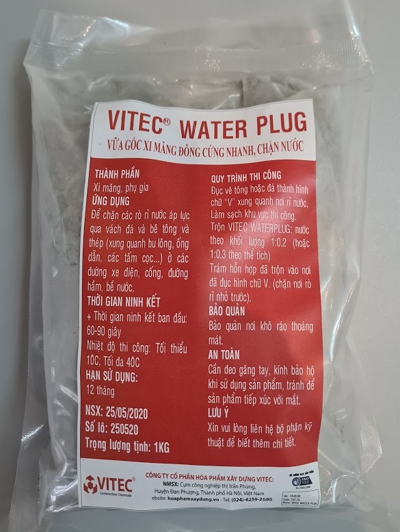 Xi măng Đông Kết Nhanh - VITEC WATER PLUG