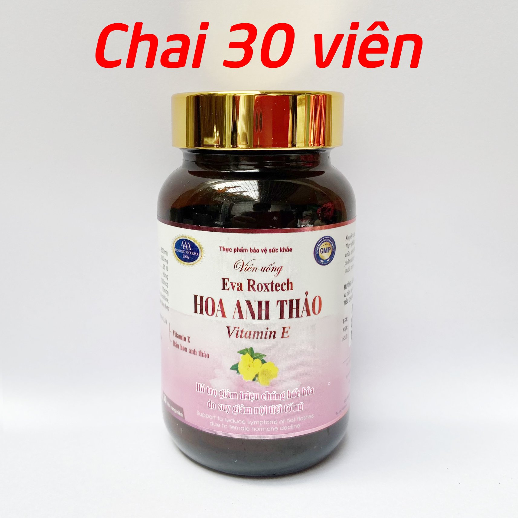 Viên uống dầu hoa anh thảo sữa ong chúa dầu hoa hồng giúp đẹp da tăng nội tiết tố nữ - Chai 30 viên