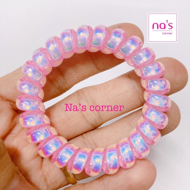 Cột tóc lò xo / buộc tóc lò xo ánh nhũ thời trang