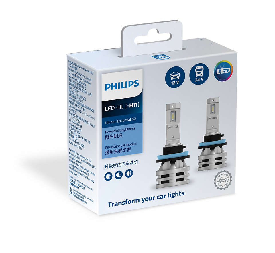 Đèn pha LED H11 Philips Ultinon Essential Gen 2 Siêu Sáng