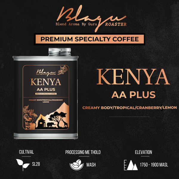 [Premium] Cà Phê Blagu Hạt Đã Rang Kenya AA Plus - Light Medium - 250g