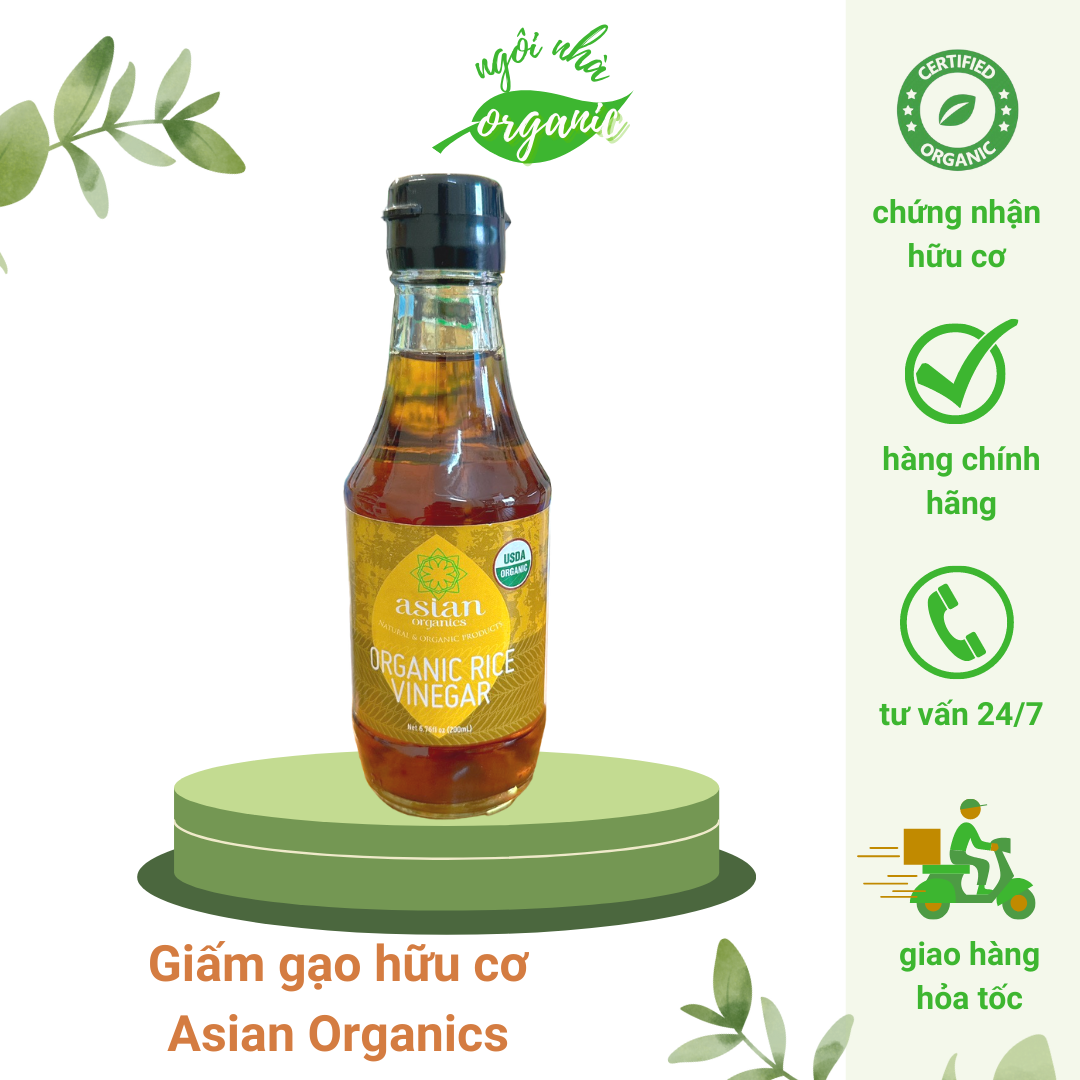 Giấm gạo hữu cơ Asian Organics 200ml Organic Rice Vinegar