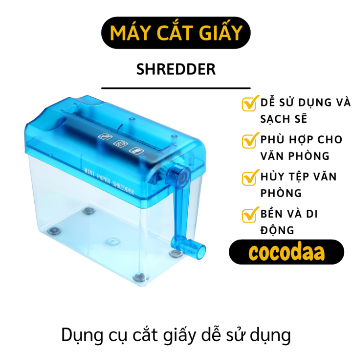 Máy huỷ tài liệu - Máy cắt giấy Shredder A4, A6, USB cắt tự động phù hợp cho văn phòng gia đình 4755