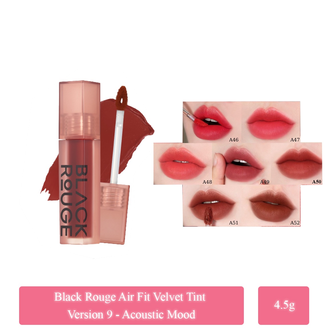 Son black rouge air fit velvet tint ver 9 acoustic mood - màu a46 a47 a48 a49 a50 a51 a52