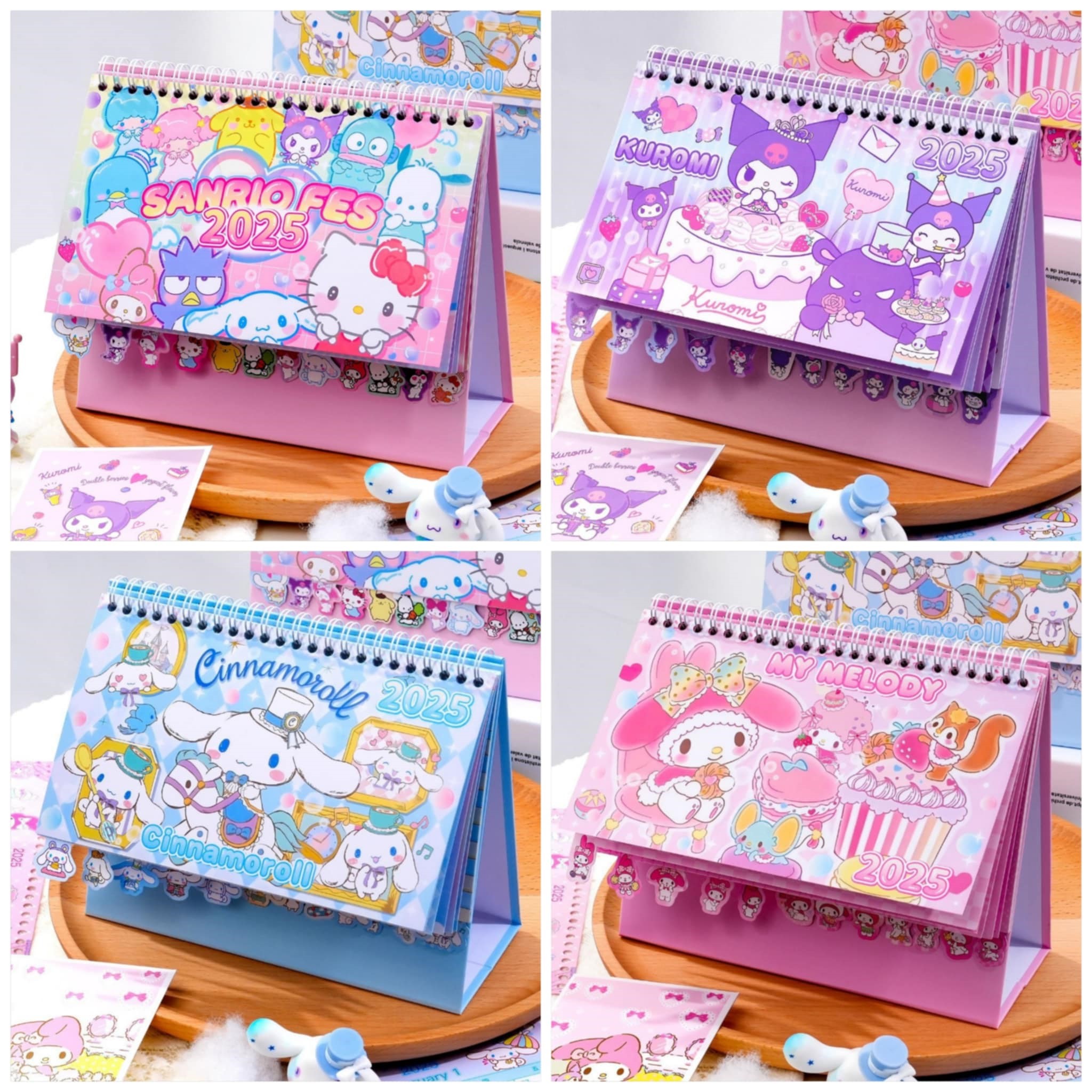 🌸LỊCH ĐỂ BÀN HELLO KITTY KUROMI SANRIO FRIENDS