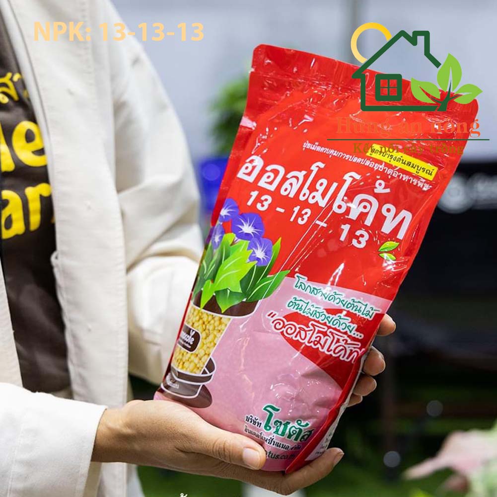 Phân Vàng Osmocote Thái Lan, Túi 500g/1kg NPK 13-13-13 giúp cây phát triển đồng đều, bổ sung dưỡng chất cây xanh lá tốt