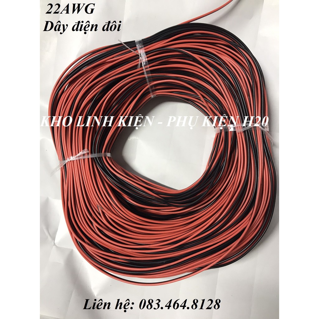 Red and Black Wire 26-24-22Awg, Soup Wire - 100 Meters