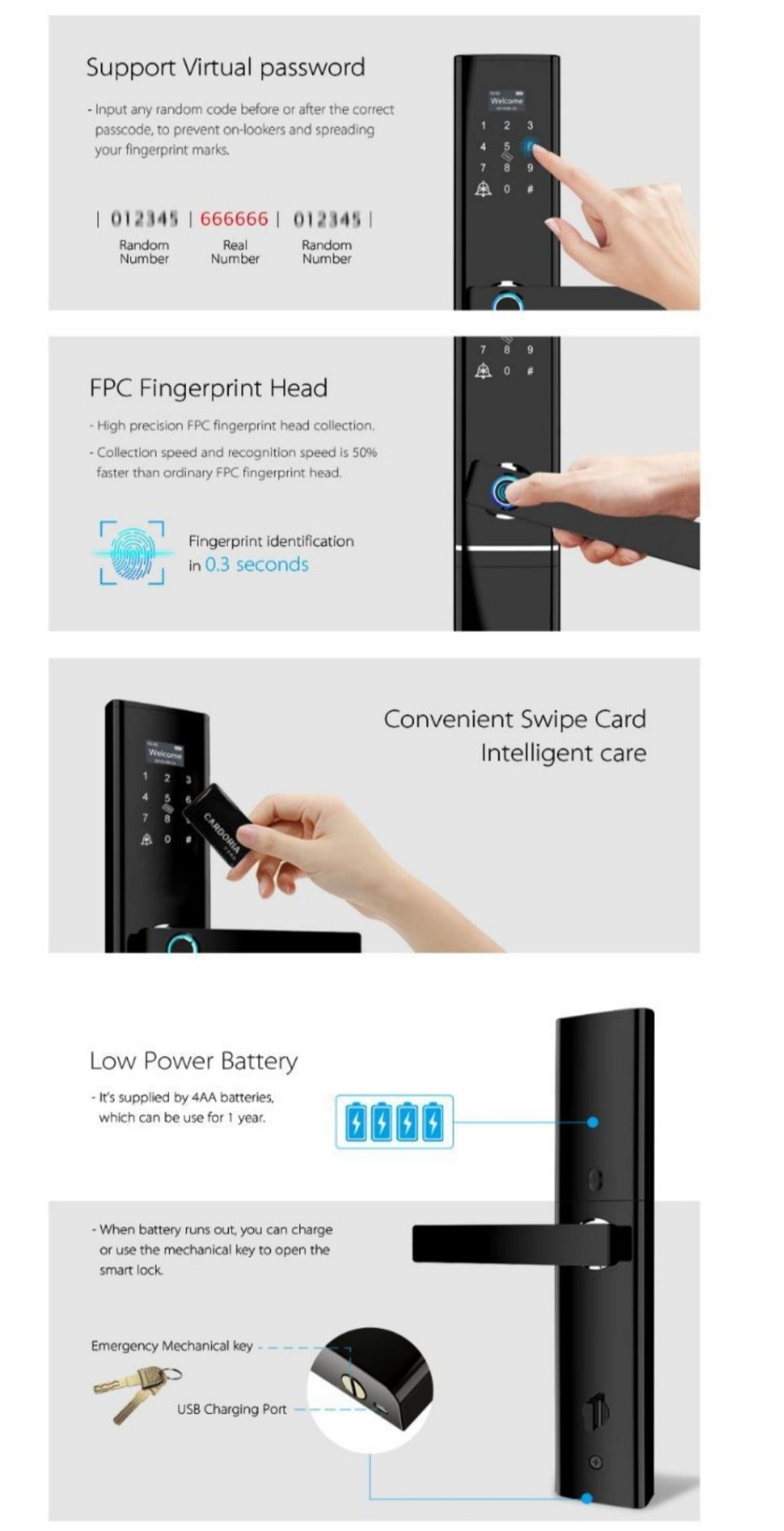 [Trả góp 0%]Khoá vân tay Tuya - Smart Life