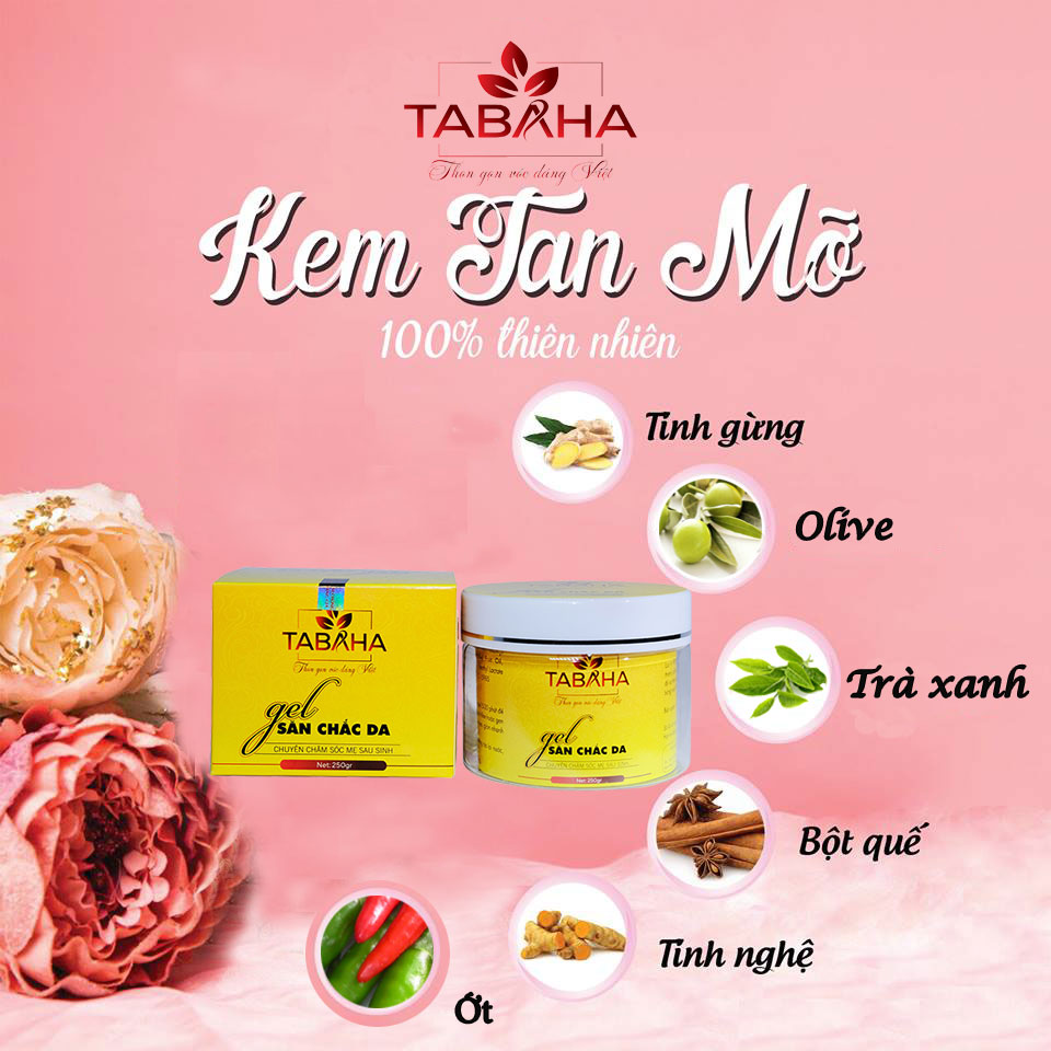 [HCM]Kem tan mỡ bụng giảm mỡ nhanh an toàn cho mẹ sau sinh tabaha