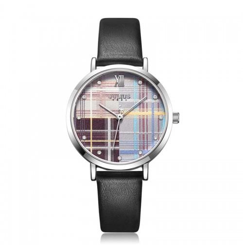 ĐỒNG HỒ NỮ JA-1133B JULIUS HÀN QUỐC DÂY DA (ĐEN)