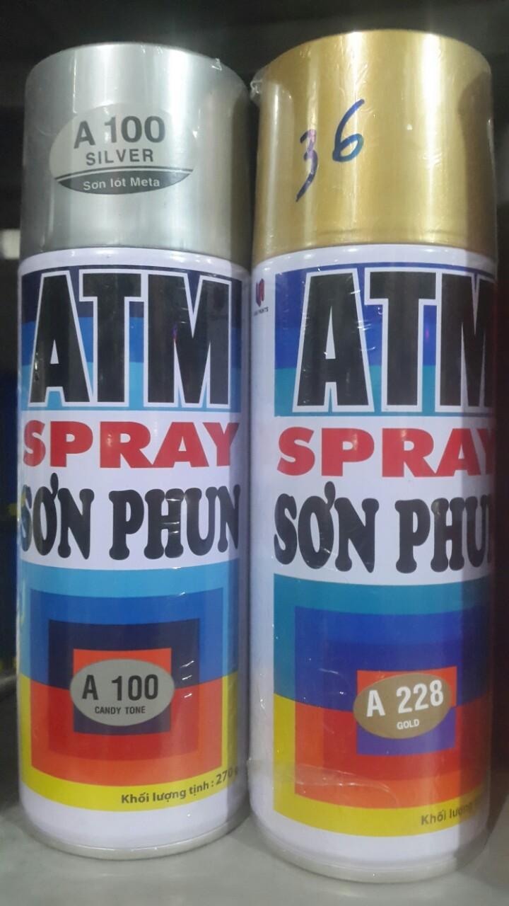 Sơn Xịt ATM A100 [ Màu Bạc Ánh Kim ]