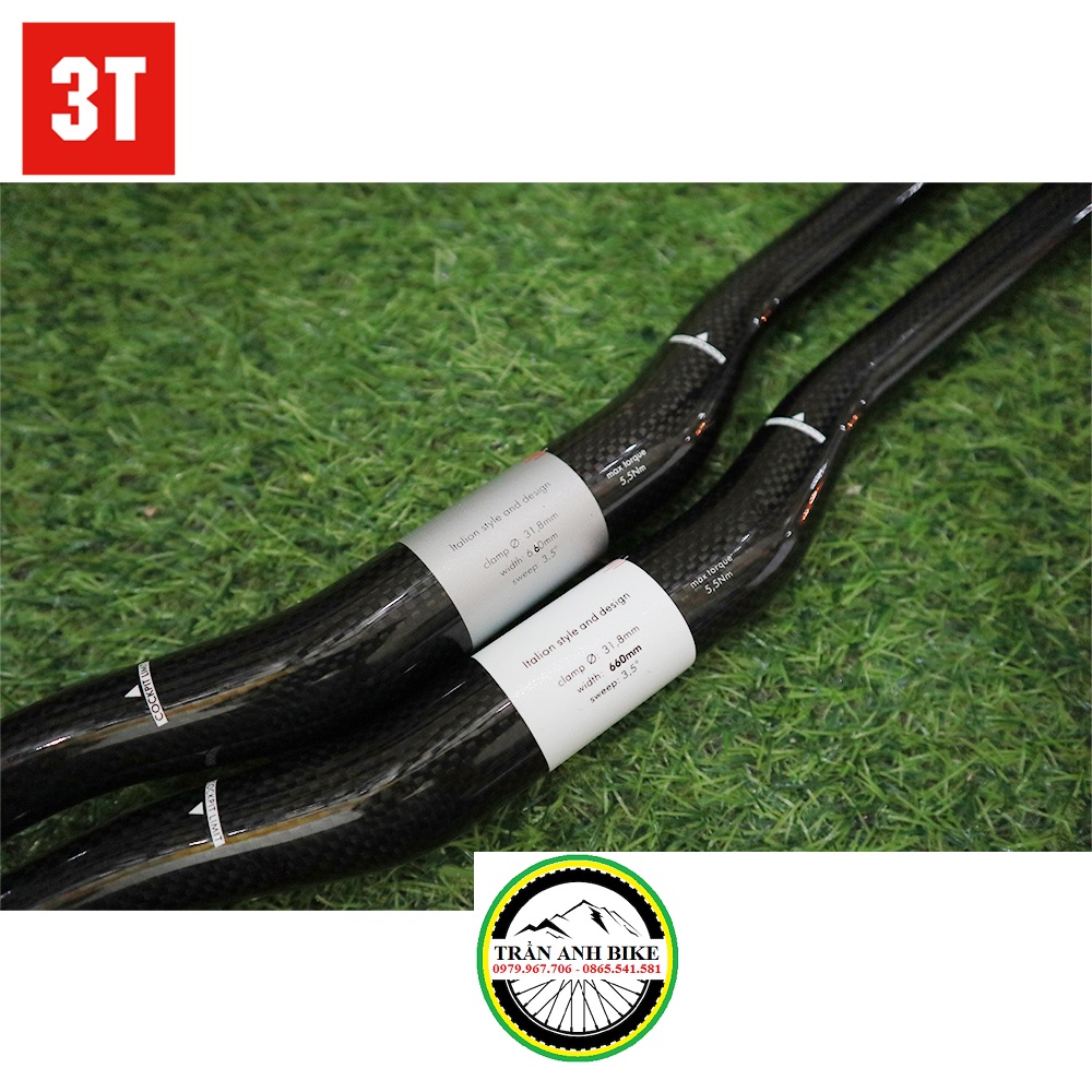 Ghi Đông Ngang Carbon xe đạp 3T 31.8x660mm