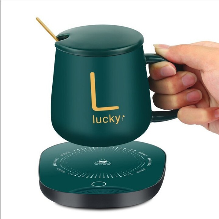 Bộ ly điện, cốc điện hâm nóng Lucky thông minh, Cảm Ứng Đa Năng - Cốc Hâm Nóng -Ly Chưng Yến -Thích Hợp Làm Quà Tặng.