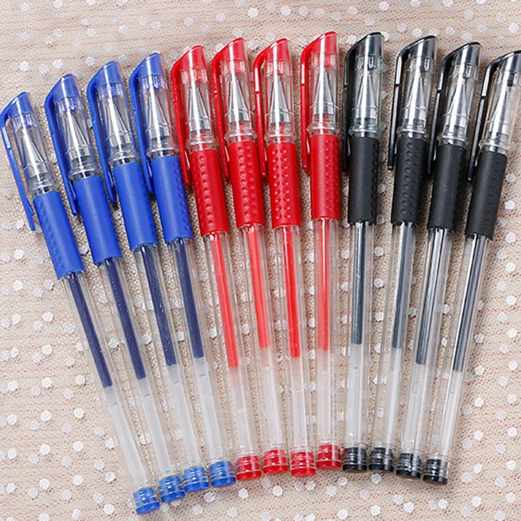 Bút bi bút gel 0.5mm cao cấp mực đều - ngòi bút nước xanh đen đỏ