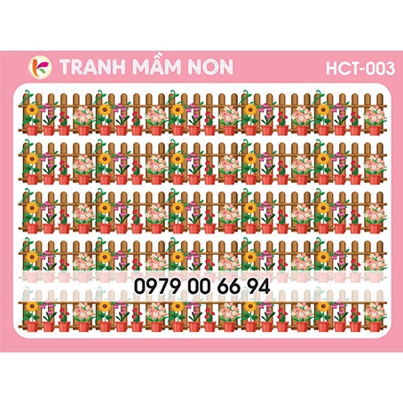 DECAL MẦM NON- HOA CHÂN TƯỜNG 1-5