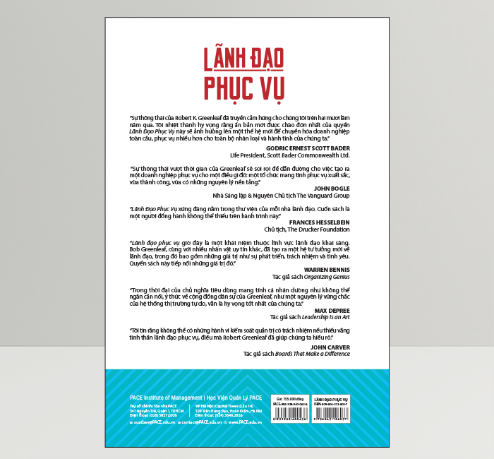 Sách - Lãnh Đạo Phục Vụ (Servant Leadership) - Robert K. Greenleaf - PACE Books