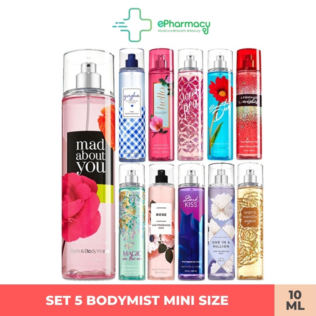 Body mist Set 5 ống nước hoa Body mist Bath And Body WorksSize mini