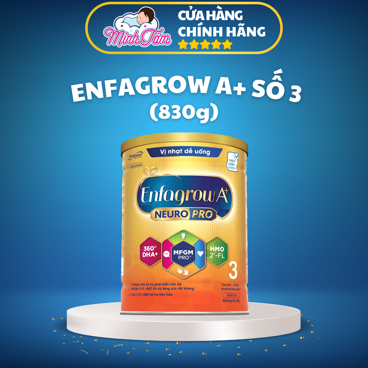 Sữa bột Enfagrow A+ NeuroPro HMO Số 3 (830g)