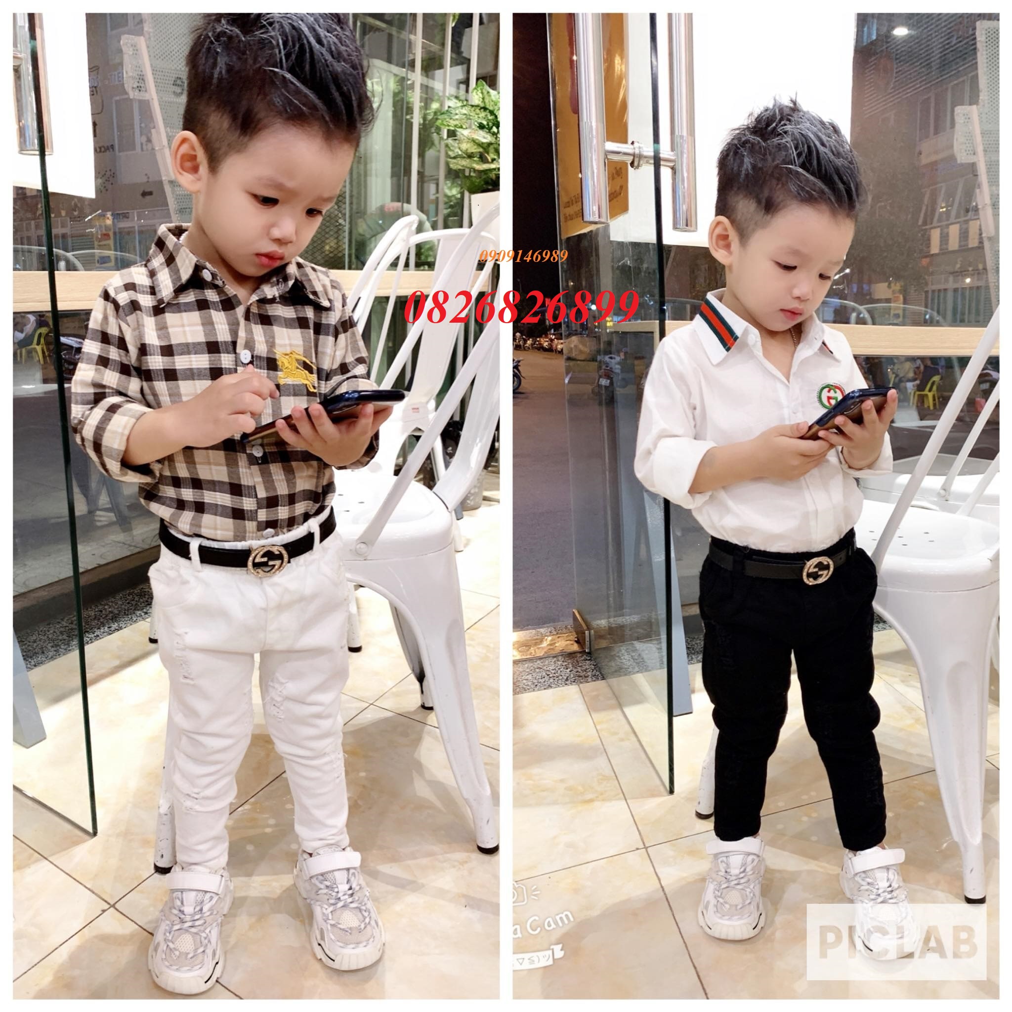 (size 8-19kg )Quần kaki mềm, co dãn cho bé trai/bé gái
