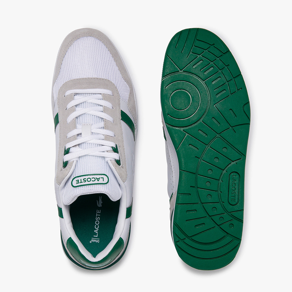 [FreeshipMAX] Giày Lacoste T-Clip Leather and Suede (Trắng/Xanh)