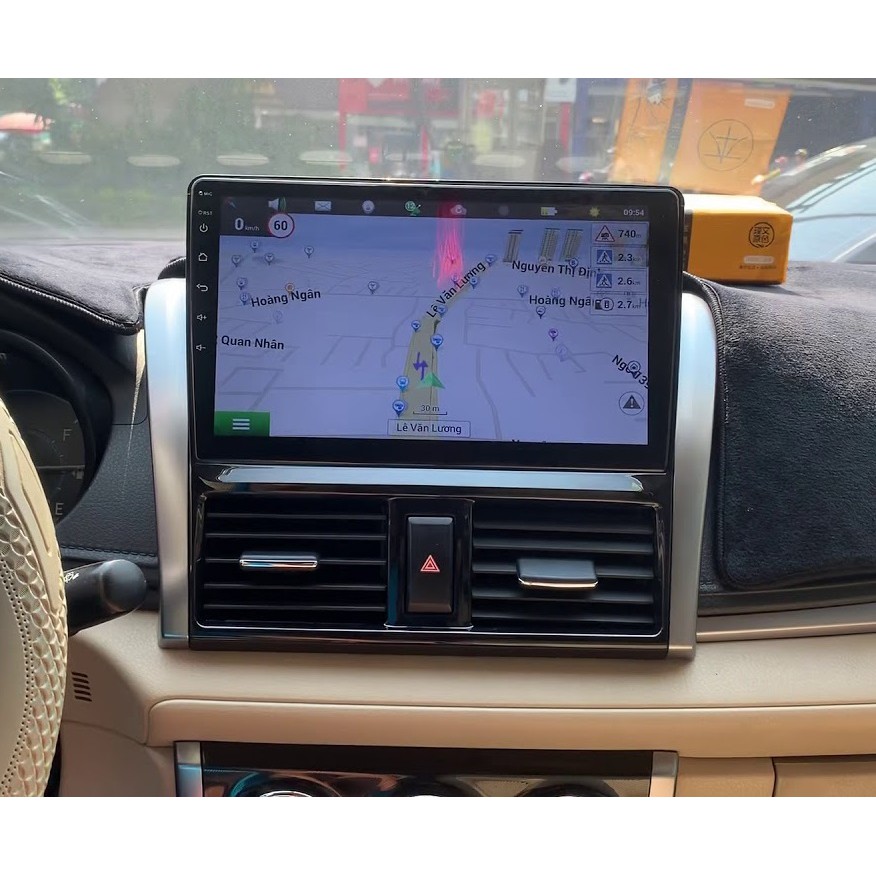 Mặt dưỡng màn hình android cho xe toyota vios 2014-2018 kèm dây nguồn zin theo xe