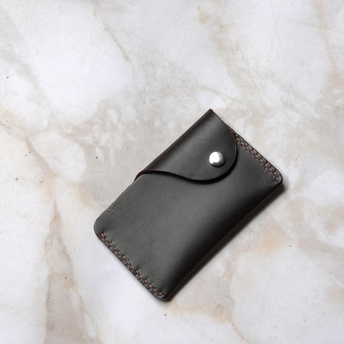 Móc chìa khóa da thật đựng thẻ ATM - Handmade thủ công