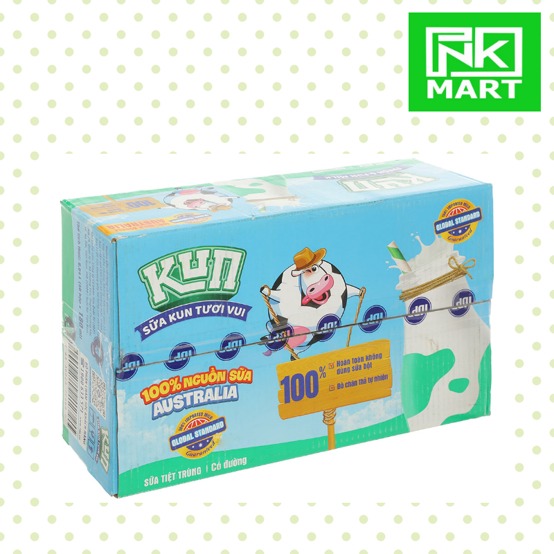 Thùng 48 hộp sữa KUN Tươi Vui 180ml