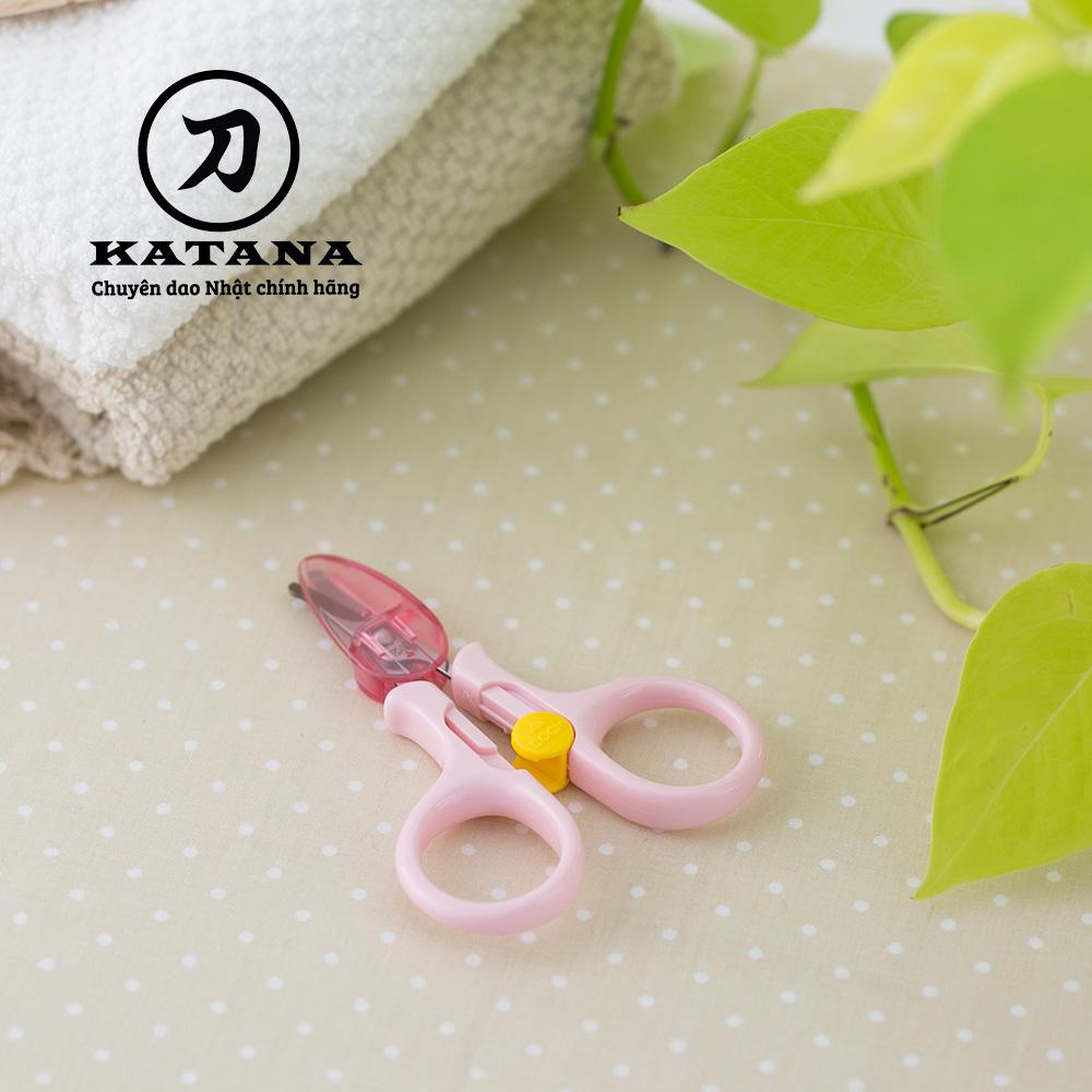 Kéo cắt móng tay cao cấp Nhật trẻ em KAI KF0113 (màu hồng)