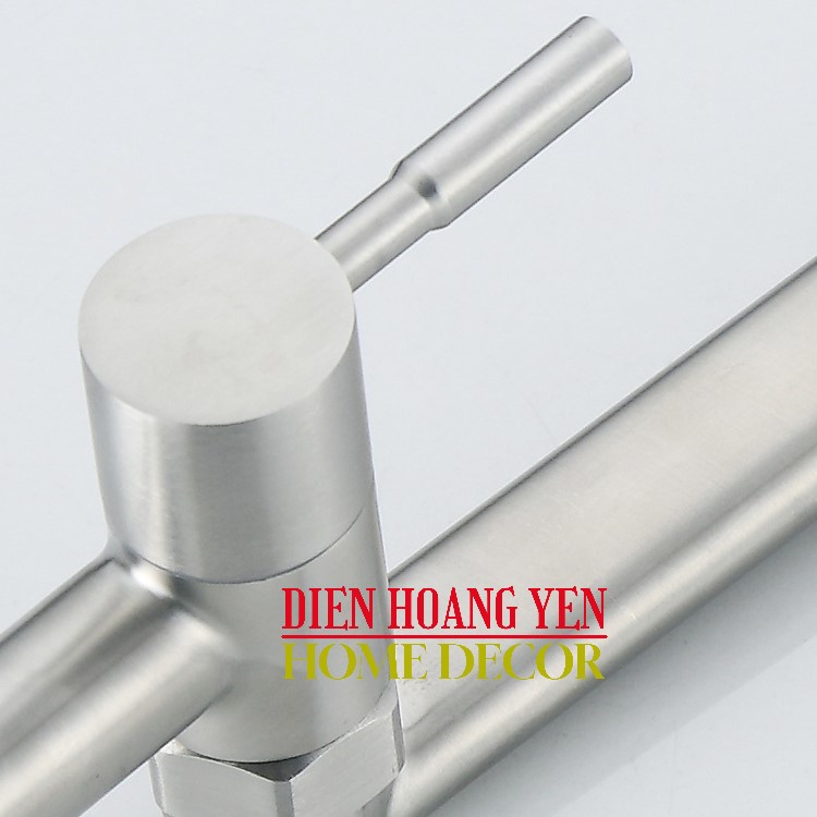 Vòi hồ + vòi chén thân dài Inox 304 cao cấp