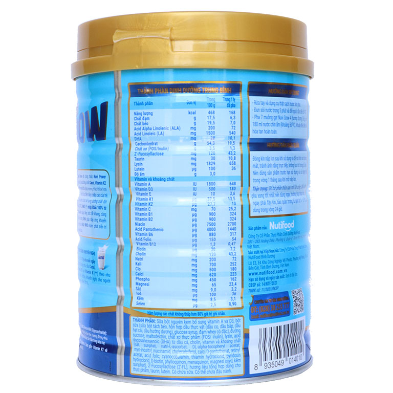 { mẫu mới }Sữa Nuvi Grow 900g