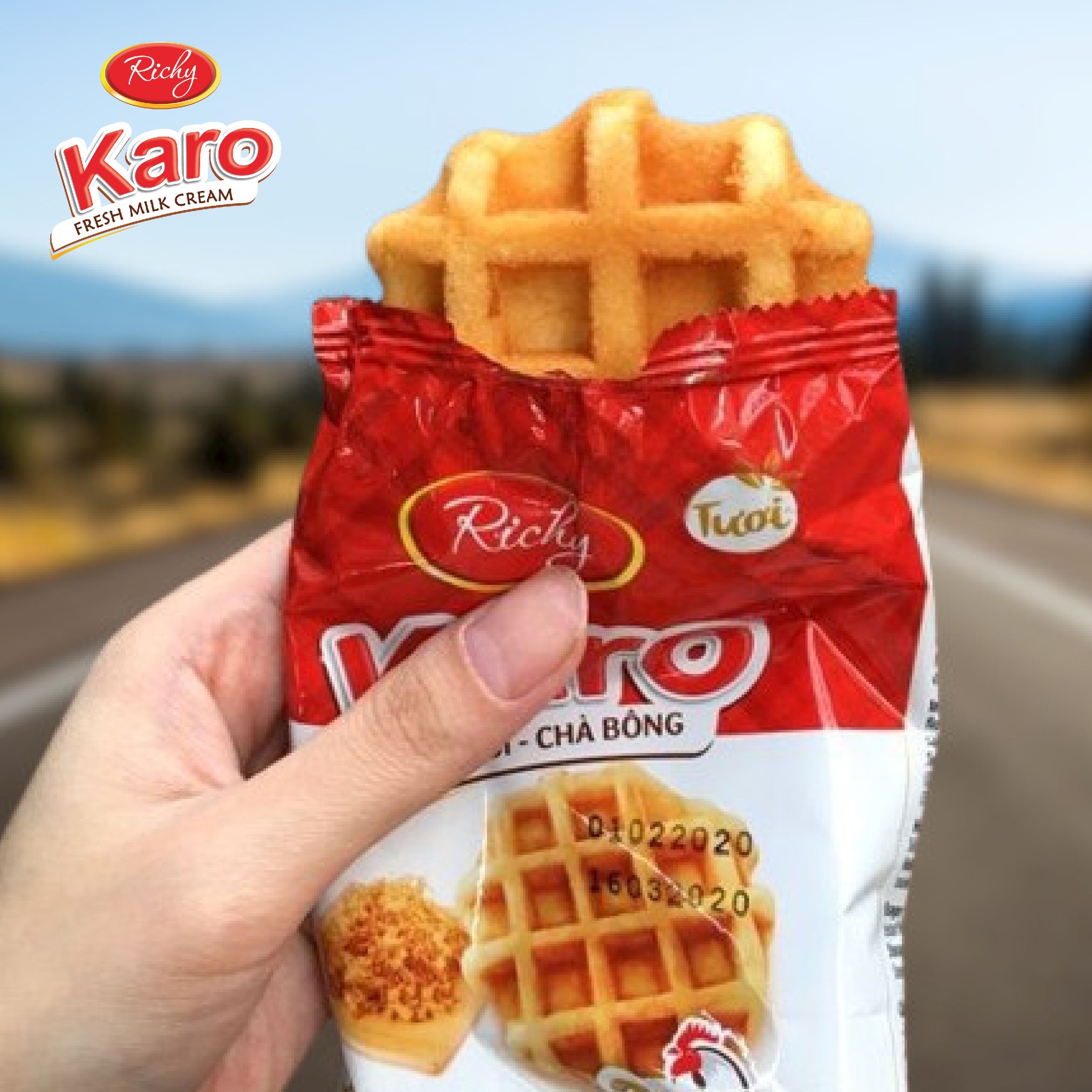 [SALE CUỐI NĂM 25-29/12] Combo 48 chiếc bánh tươi Karo RICHY ( 8 túi - 48 chiếc)