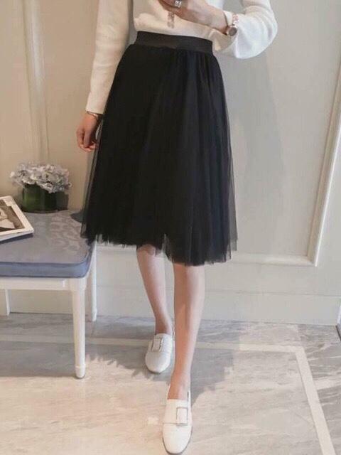 Chân váy lưới TuTu phong cách Hàn Quốc dài 70cm