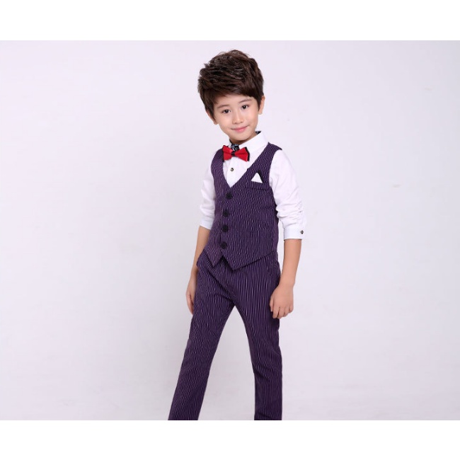 Bộ Vest bé trai kẻ tăm