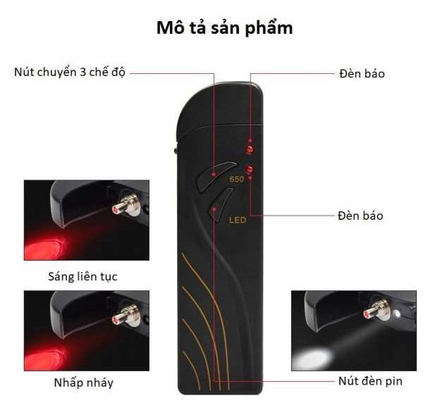 Bút soi cáp quang 15Km SGV15 pin sạc