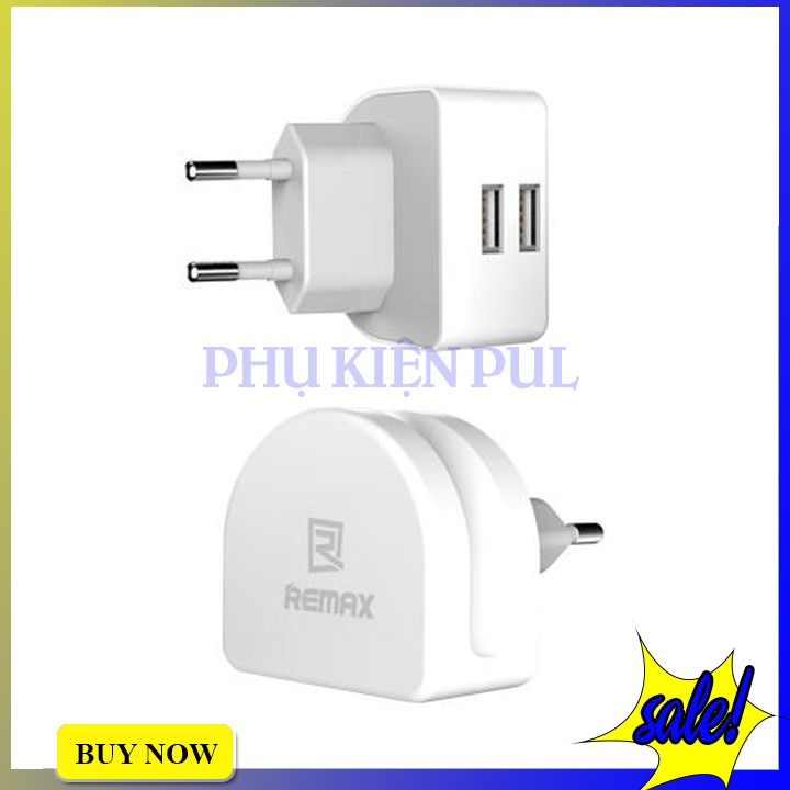 [chính hãng] cốc sạc nhanh 2 cổng remax 2.1a