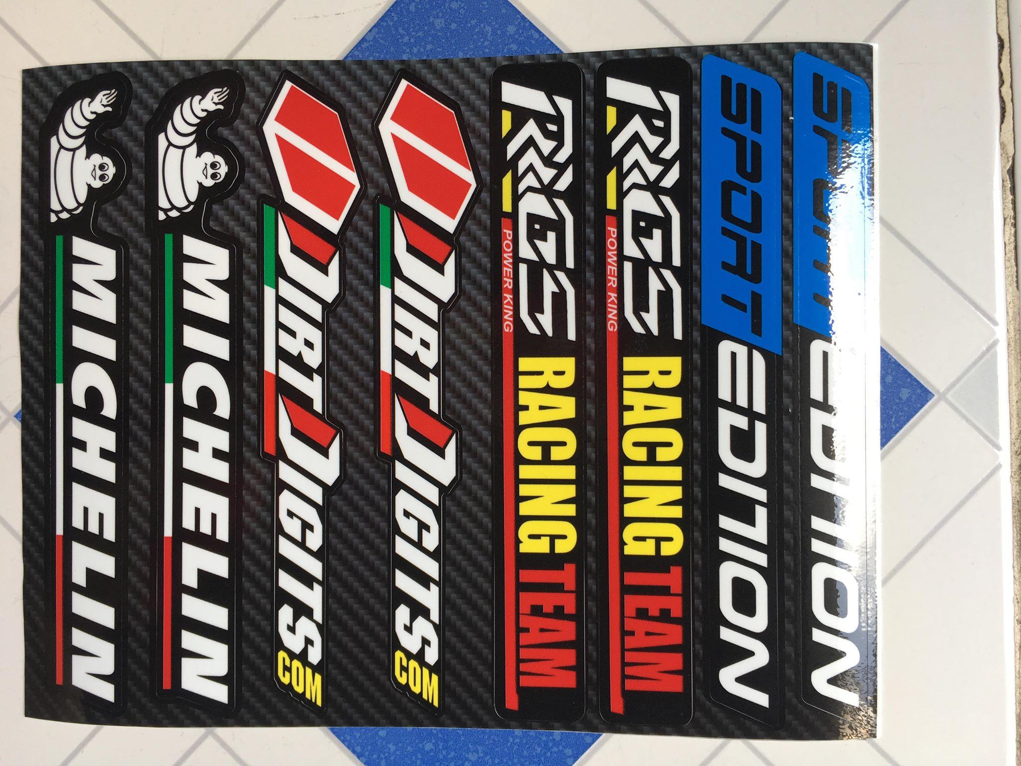 Sét tem dán phuộc và gắp sport edition rgs racing