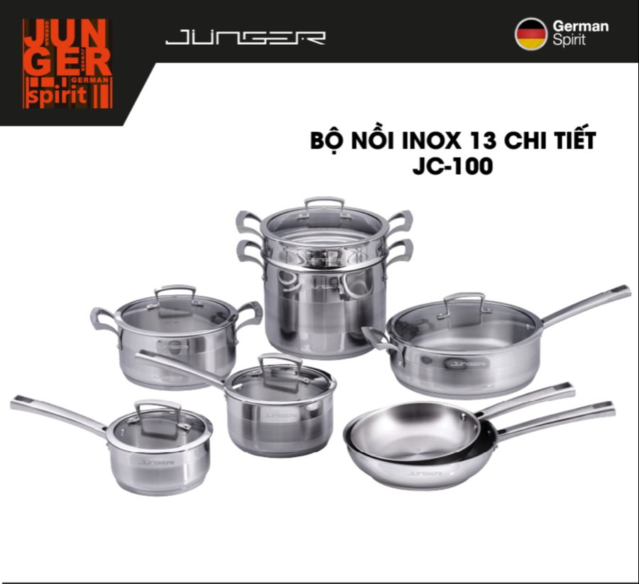 Bộ nồi 13 chi tiết cao cấp Junger JC-100