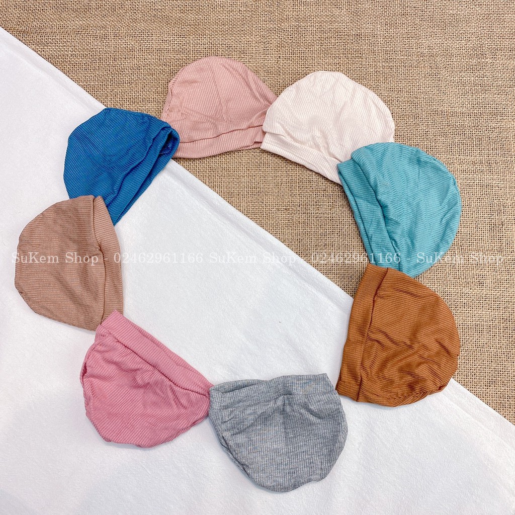Mũ tròn cookie - chất cotton tăm siêu mềm, mát cho bé sơ sinh - sukem shop